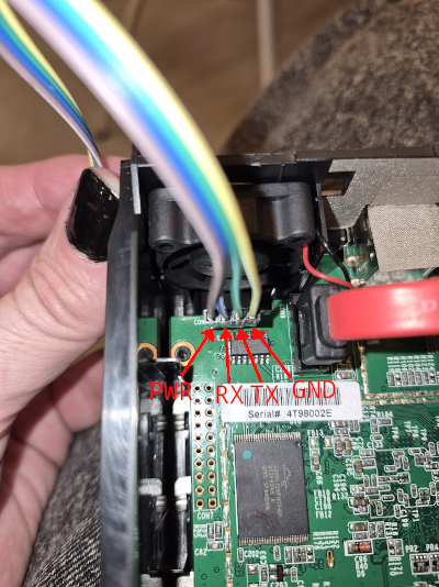 Verbatim Gigabit NAS UART pins